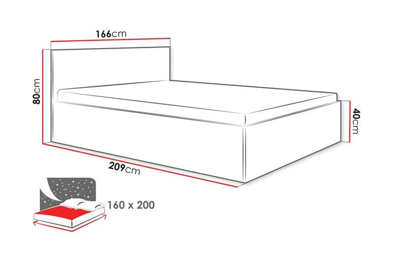 Gudelia Förvaringssäng - Vit - Möbler - Säng - Sängar med förvaring
