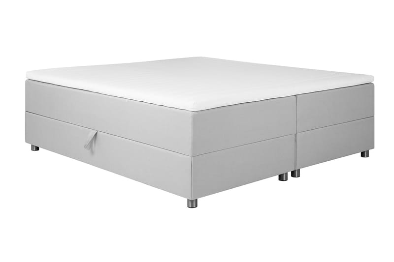 Happy Förvaringssäng 160x200cm - Ljusgrå - Komplett sängpaket - Sängar med förvaring