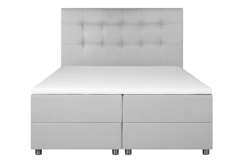 Happy Sängpaket Förvaringssäng 160x200 cm - Ljusgrå - Komplett sängpaket - Sängar med förvaring
