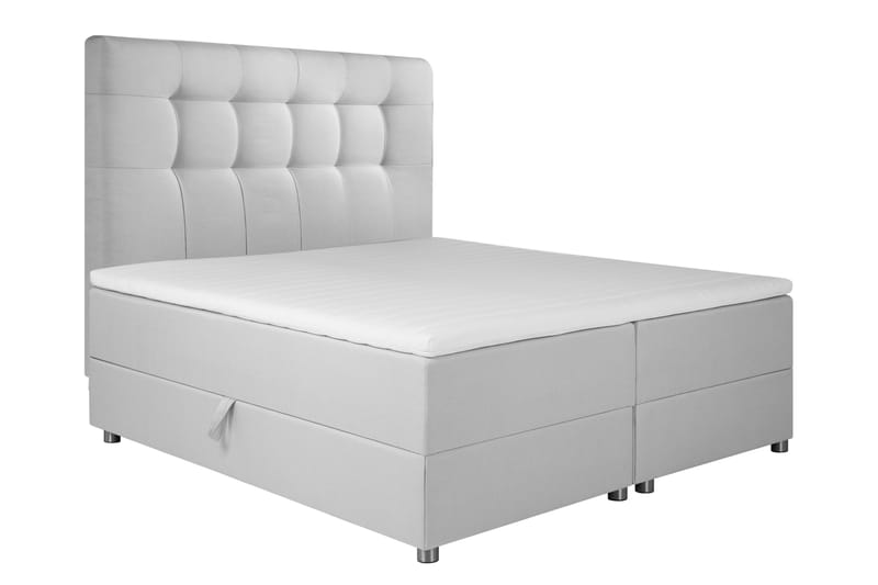 Happy Sängpaket Förvaringssäng 160x200 cm - Ljusgrå - Komplett sängpaket - Sängar med förvaring