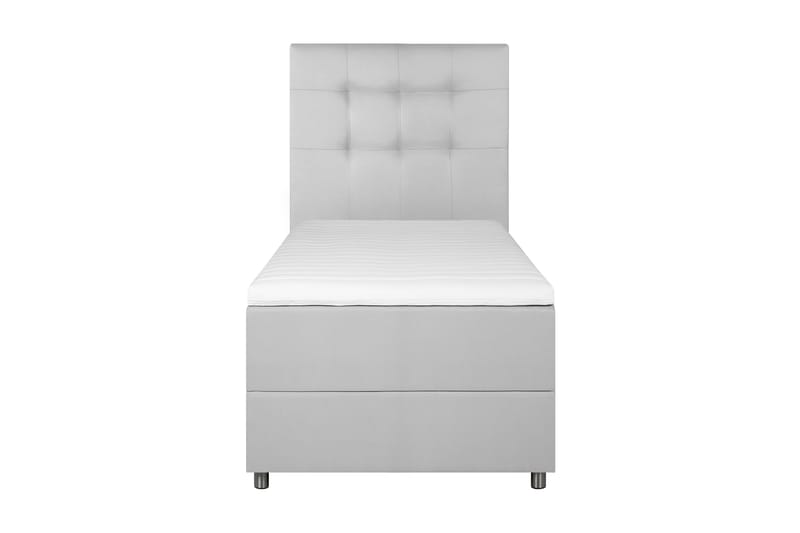 Happy Sängpaket Förvaringssäng 90x200 cm - Ljusgrå - Komplett sängpaket - Sängar med förvaring