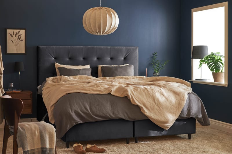 Happy Plus Sängpaket Förvaringssäng 180x200 cm  - Mörkgrå - Möbler - Säng - Komplett sängpaket