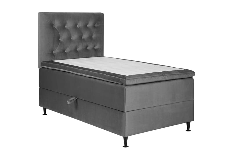 Happy Plus Sängpaket Förvaringssäng 90x200 cm - Grå - Möbler - Säng - Komplett sängpaket