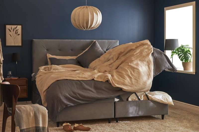 Happy Plus Sängpaket Förvaringssäng 180x200 cm   Grå - Grå - Möbler - Säng - Komplett sängpaket