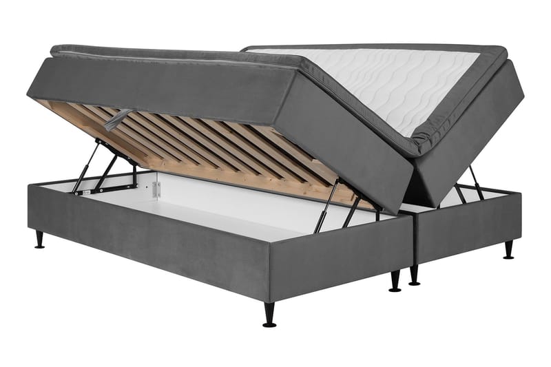 Happy Plus Förvaringssäng 180x200 cm - Grå - Komplett sängpaket - Sängar med förvaring