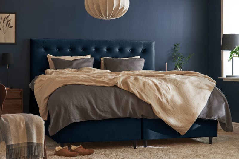 Happy Plus Sängpaket Förvaringssäng 180x200 cm - Mörkblå - Möbler - Säng - Ramsäng