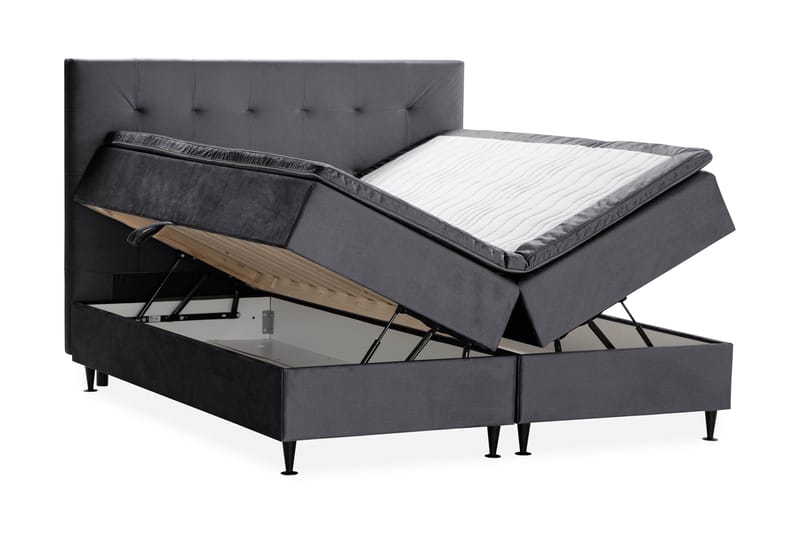 Happy Plus Sängpaket Förvaringssäng 180x200 cm - Mörkgrå - Möbler - Säng - Ramsäng