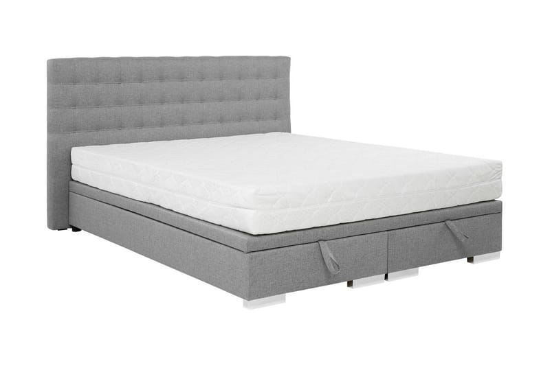Kacper Säng 160x214 cm - Grå - Sängar med förvaring - Dubbelsäng med förvaring