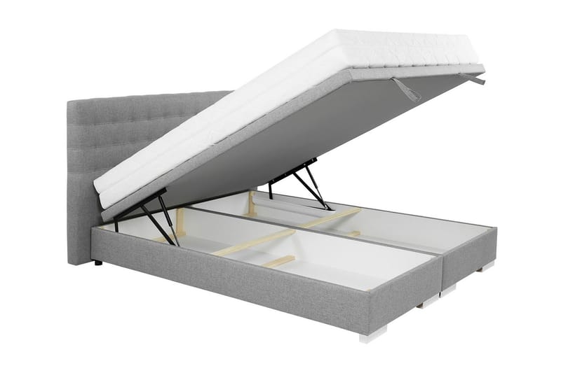 Kacper Säng 160x214 cm - Grå - Sängar med förvaring - Dubbelsäng med förvaring