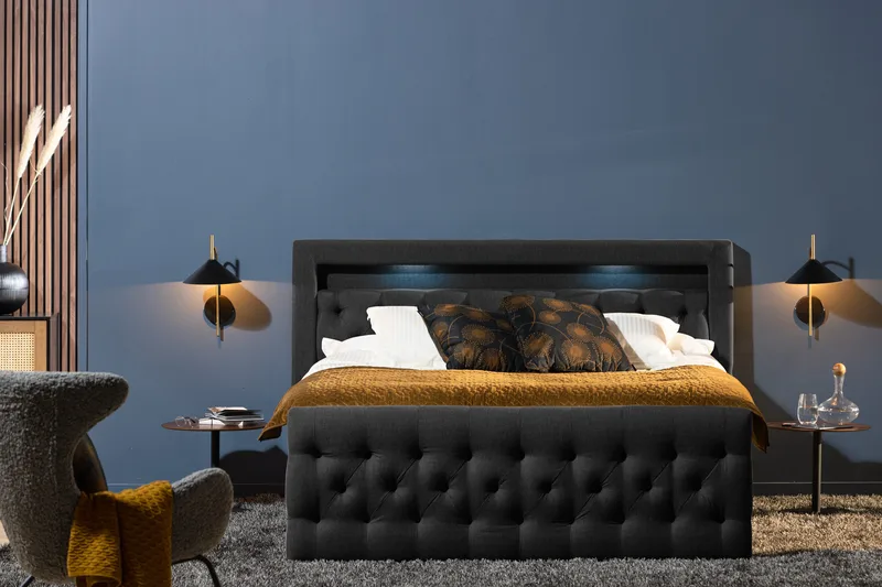 Kontinentalsäng Cloud47 Francisco Sängpaket Black Lådor - Möbler - Säng - Sängar med förvaring