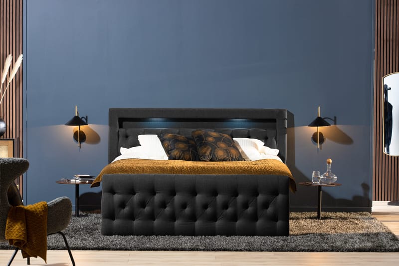 Kontinentalsäng Cloud47 Francisco Sängpaket Black Lådor - Möbler - Säng - Sängar med förvaring