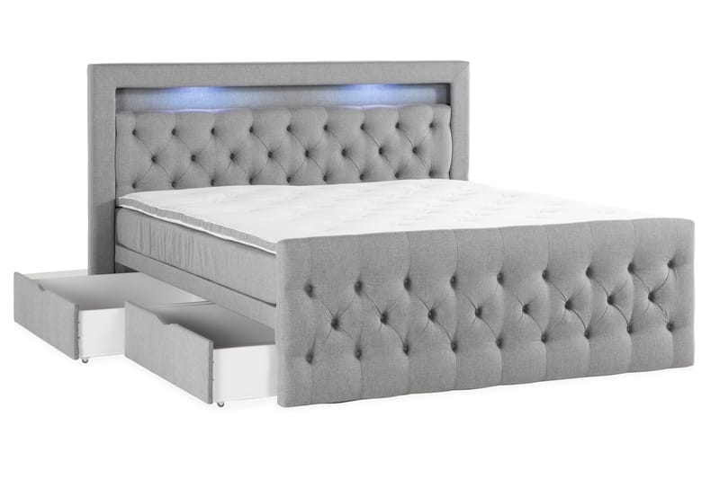 Kontinentalsäng Cloud47 Francisco Sängpaket Grey Lådor - Möbler - Säng - Sängar med förvaring
