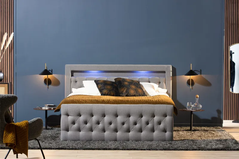 Kontinentalsäng Cloud47 Francisco Sängpaket Grey Lådor - Möbler - Säng - Sängar med förvaring