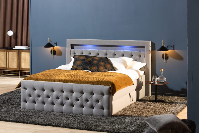 Kontinentalsäng Cloud47 Francisco Sängpaket Grey Lift-Up förvaring - Möbler - Säng - Sängar med förvaring