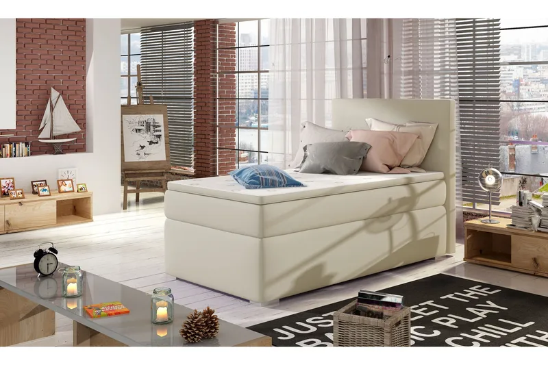 Larrimbe Förvaringssäng 90x200 cm Vänster - Beige - Möbler - Säng - Sängar med förvaring