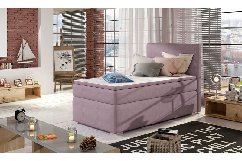 Larrimbe Förvaringssäng 90x200 cm Vänster - Rosa - Möbler - Säng - Sängar med förvaring