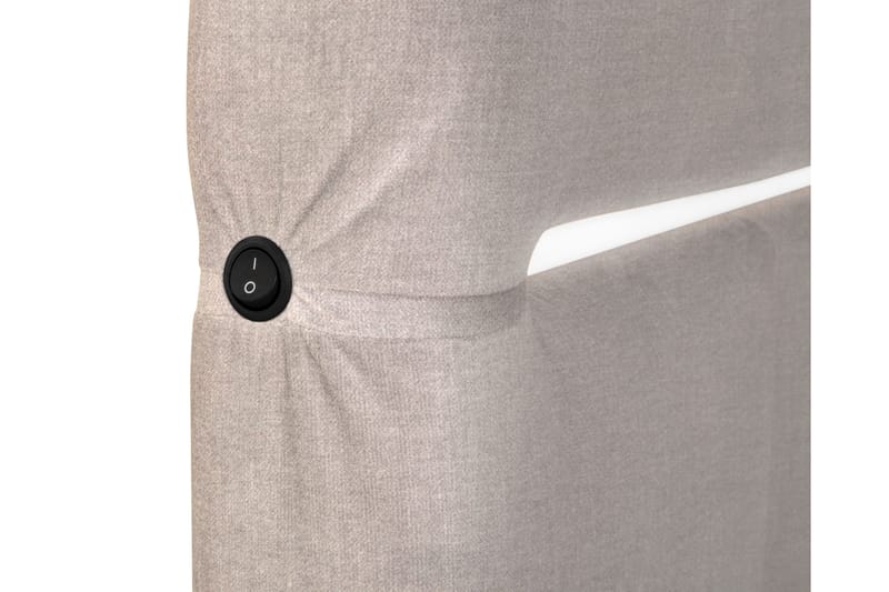 Lysekil Säng med Förvaring 180x200 LED - Beige - Möbler - Säng - Sängar med förvaring