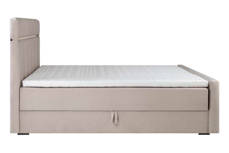 Lysekil Sängpaket Förvaringssäng 160x200 LED - Beige - Möbler - Säng - Sängar med förvaring