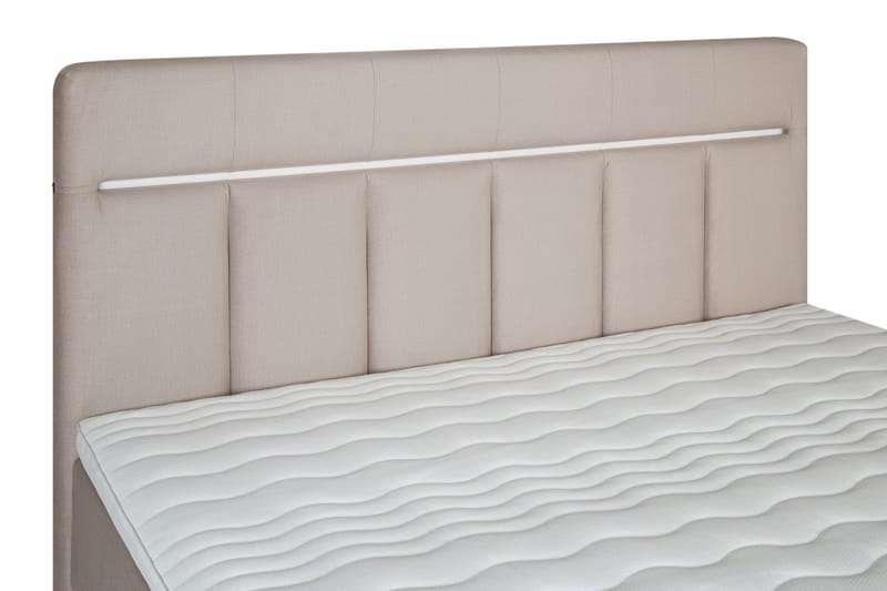 Lysekil Sängpaket Förvaringssäng 160x200 LED - Beige - Möbler - Säng - Sängar med förvaring