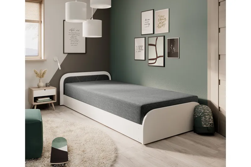 Mayuri Sängpaket Förvaringssäng 90x180 cm, Vit