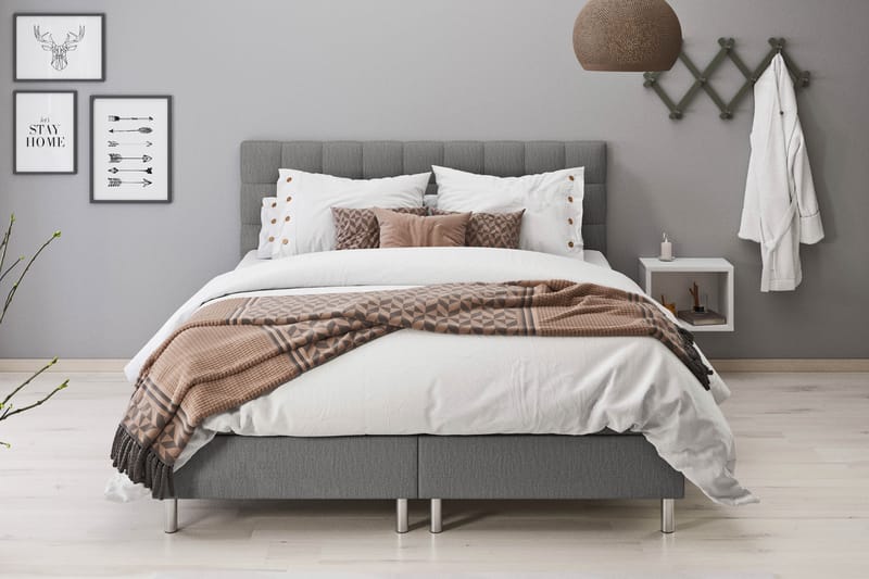 Montana Komplett Sängpaket med Förvaring 90x200 cm - Grå - Möbler - Säng - Komplett sängpaket