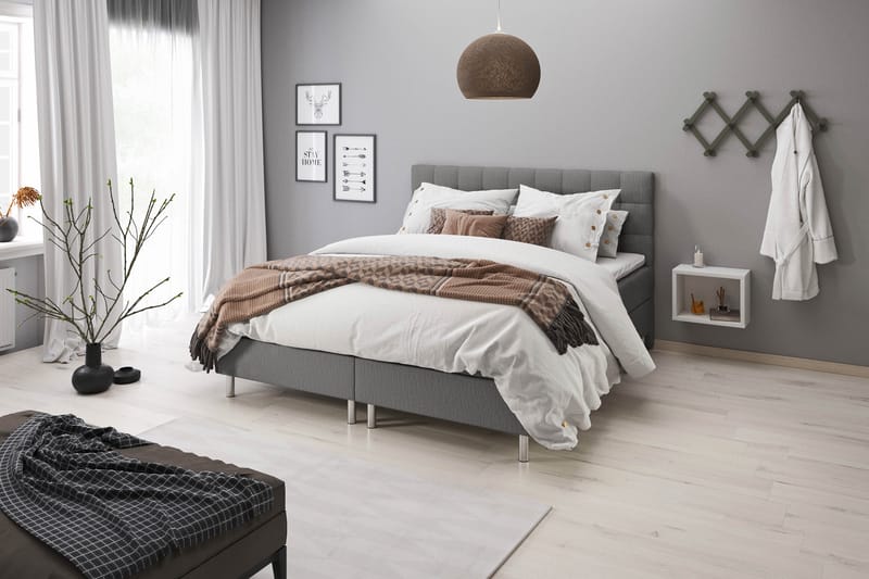 Montana Sängpaket 160x200 - Grå - Möbler - Säng - Sängar med förvaring