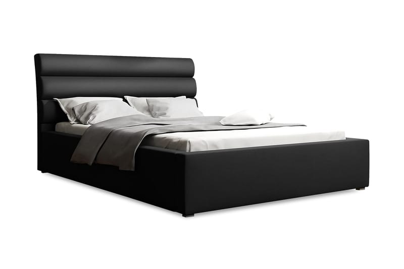 Moon Förvaringssäng 223x160x100 cm, Svart/Grå