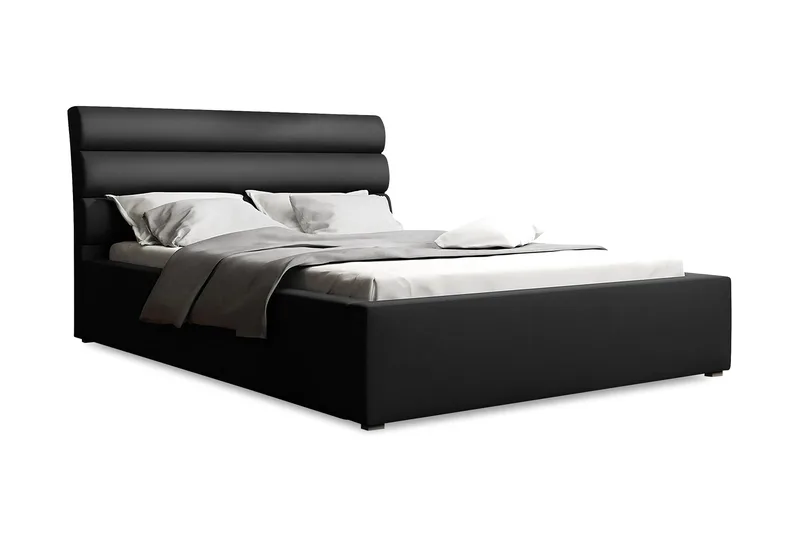 Moon Förvaringssäng 223x160x100 cm, Svart/Grå