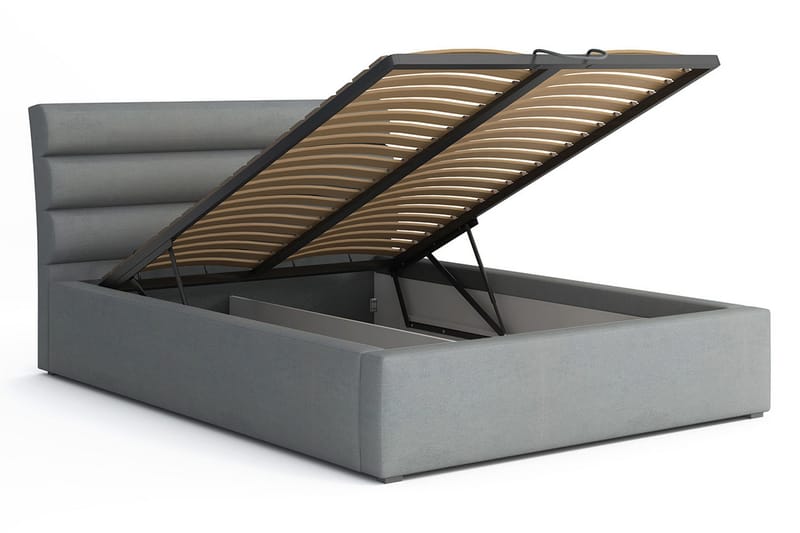 Moon Förvaringssäng 223x160x100 cm - Svart/Grå - Möbler - Säng - Sängar med förvaring