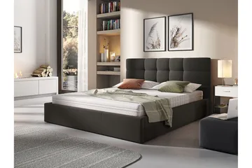 Nieres Förvaringssäng 180x200cm - Svart - Möbler - Säng - Sängar med förvaring