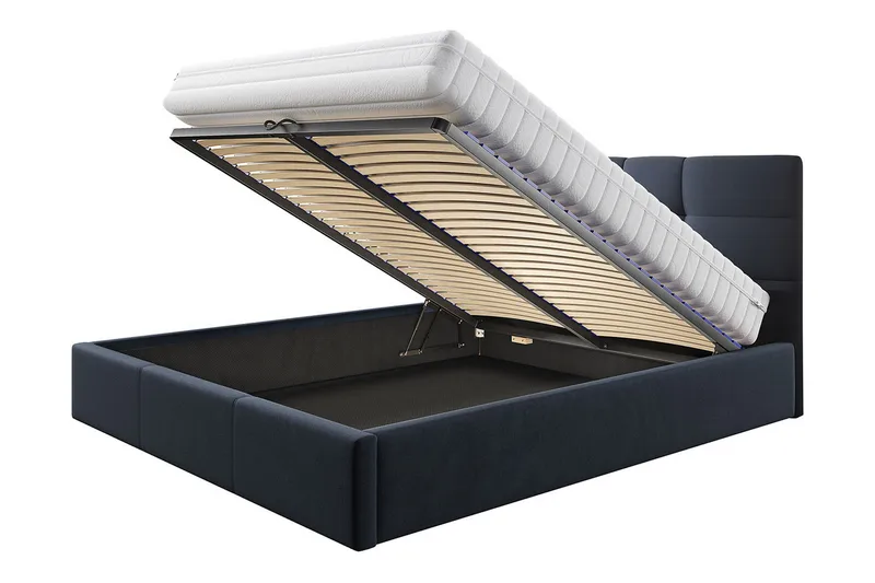Nieres Förvaringssäng 180x200cm - Svart - Möbler - Säng - Sängar med förvaring