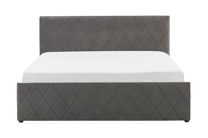 Rochefort Förvaringssäng 160x200 cm - Sammet/Grå - Möbler - Säng - Sängar med förvaring