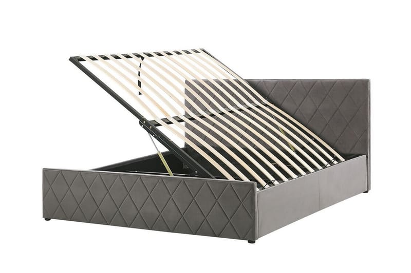 Rochefort F�örvaringssäng 180x200 cm - Sammet/Grå - Möbler - Säng - Sängar med förvaring