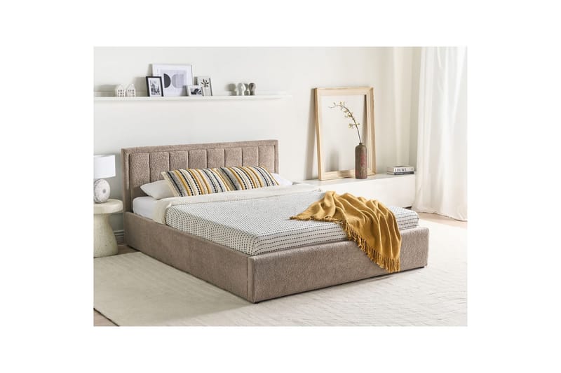 Säng med förvaring Montlaur Taupe, 160x200 cm - Taupe, 160x200 cm - Möbler - Säng - Sängar med förvaring