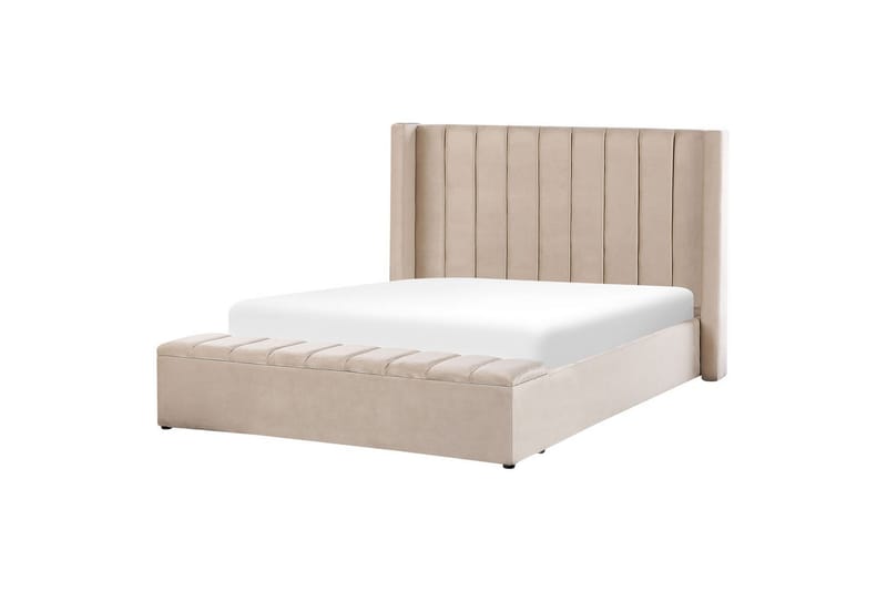 Säng med förvaringsbänk Noyers Beige, 160x200 cm - Beige, 160x200 cm - Möbler - Säng - Sängar med förvaring