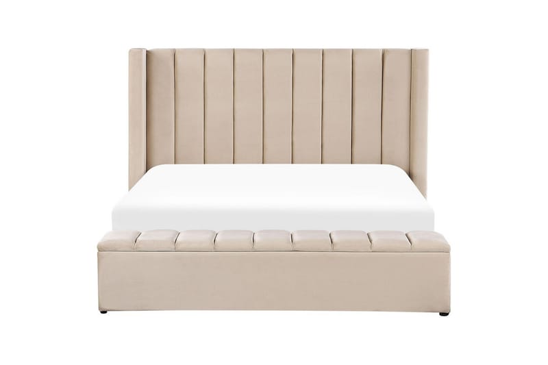 Säng med förvaringsbänk Noyers Beige, 180x200 cm - Beige, 180x200 cm - Möbler - Säng - Sängar med förvaring