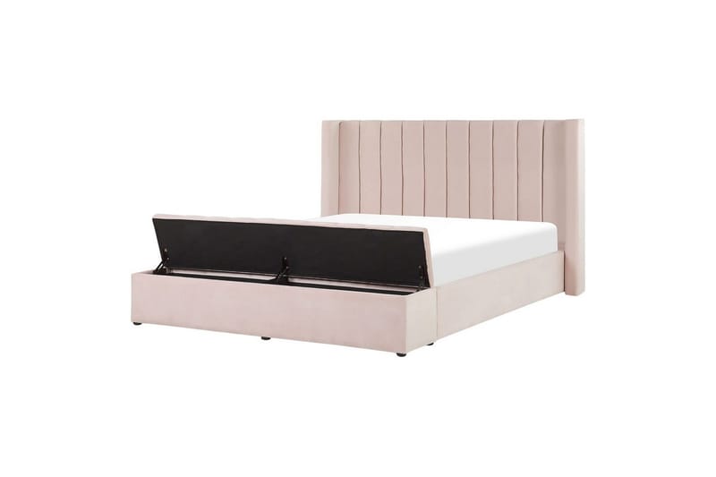 Säng med förvaringsbänk Noyers Rosa, 160x200 cm - Rosa, 160x200 cm - Möbler - Säng - Sängar med förvaring