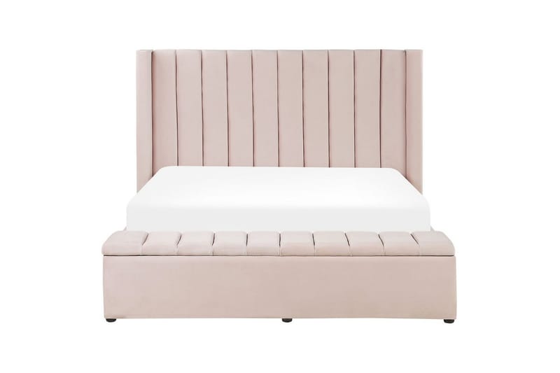 Säng med förvaringsbänk Noyers Rosa, 160x200 cm - Rosa, 160x200 cm - Möbler - Säng - Sängar med förvaring