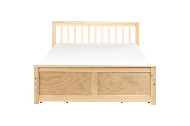 Säng med förvaringslådor Olendon Ljus trä, 140x200 cm, 4 - Ljus trä, 140x200 cm, 4 - Möbler - Säng - Sängar med förvaring