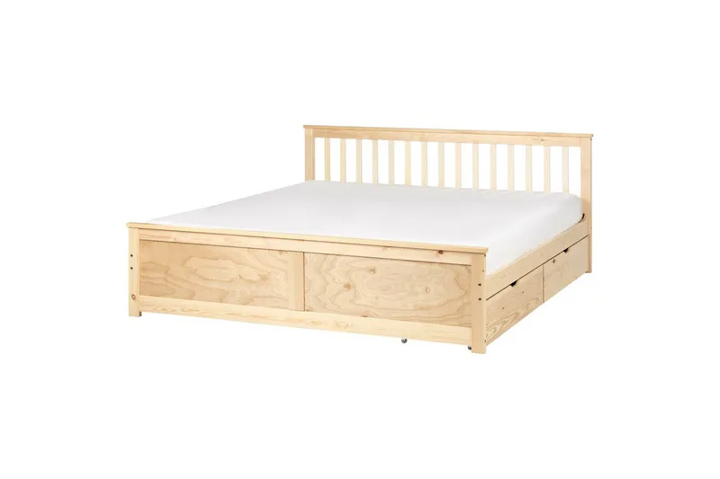 Säng med förvaringslådor Olendon Ljus trä, 180x200 cm, 2 - Ljus trä, 180x200 cm, 2 - Möbler - Säng - Sängar med förvaring