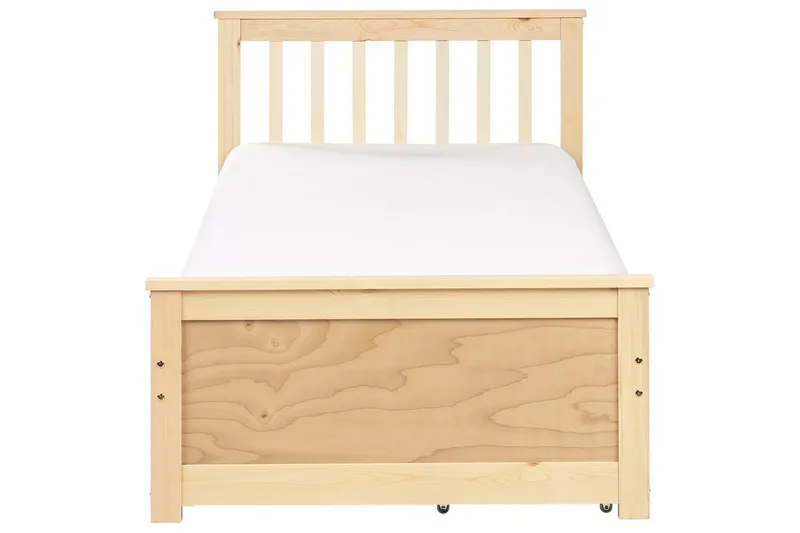 Säng med förvaringslådor Olendon Ljus trä, 90x200 cm, 2 - Ljus trä, 90x200 cm, 2 - Möbler - Säng - Sängar med förvaring
