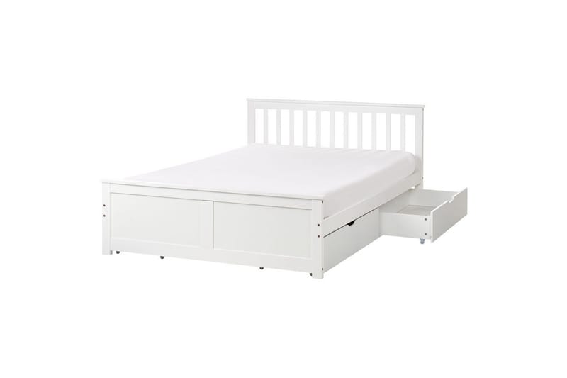 Säng med förvaringslådor Olendon Vit, 140x200 cm, 4 - Vit, 140x200 cm, 4 - Möbler - Säng - Sängar med förvaring