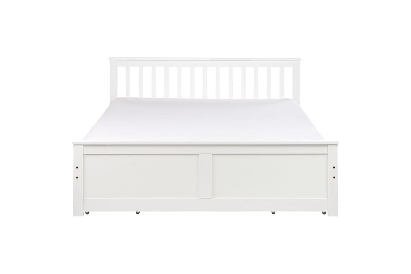 Säng med förvaringslådor Olendon Vit, 160x200 cm, 4 - Vit, 160x200 cm, 4 - Möbler - Säng - Sängar med förvaring - Enkelsäng med förvaring
