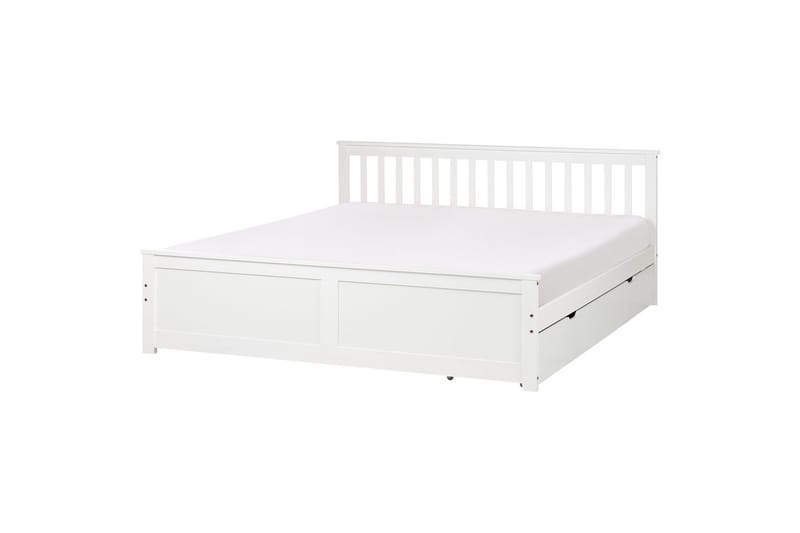 Säng med förvaringslådor Olendon Vit, 180x200 cm, 2 - Vit, 180x200 cm, 2 - Möbler - Säng - Sängar med förvaring - Dubbelsäng med förvaring