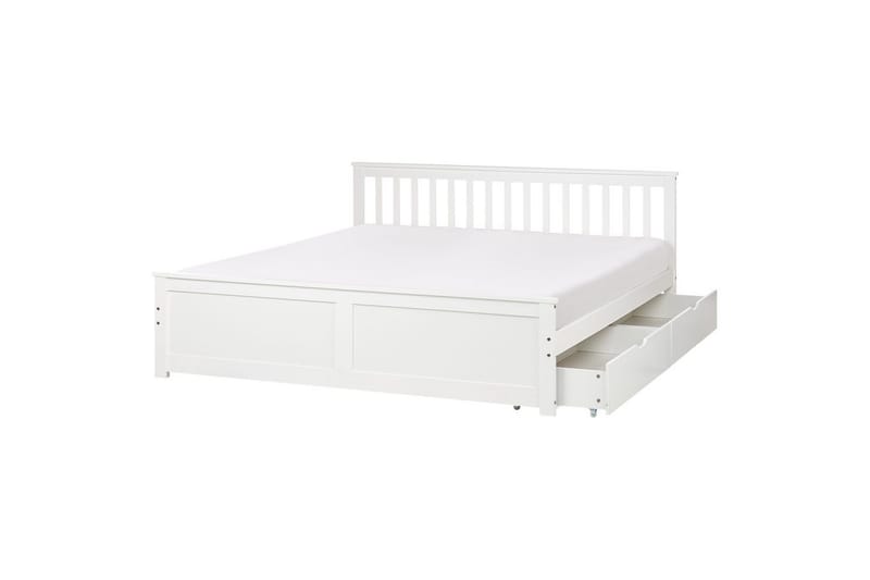 Säng med förvaringslådor Olendon Vit, 180x200 cm, 2 - Vit, 180x200 cm, 2 - Möbler - Säng - Sängar med förvaring - Dubbelsäng med förvaring