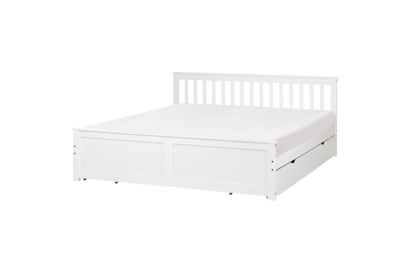 Säng med förvaringslådor Olendon Vit, 180x200 cm, 4 - Vit, 180x200 cm, 4 - Möbler - Säng - Sängar med förvaring