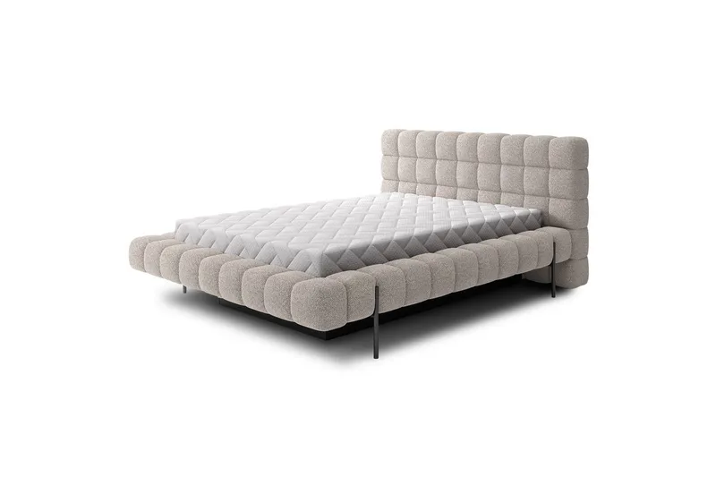 Säng med klädsel Eltap Magentta, 140x200 cm, Royal 18, Beige