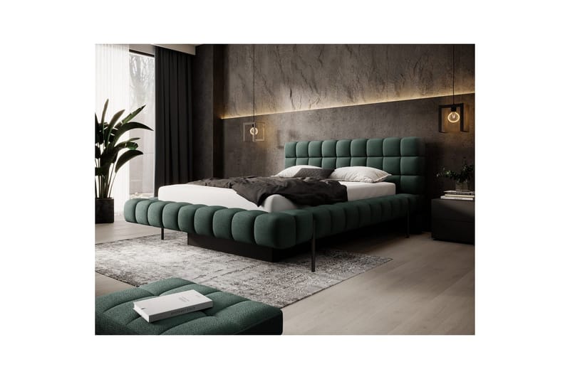 Säng med klädsel Eltap Magentta - 180x200 cm, Amore 35, Grön - Möbler - Säng - Sängar med förvaring