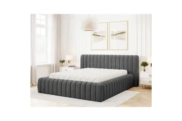 Säng med stoppning Eltap Carilla med metallram/gaslyft/förvaring - Sola 06, Grå, 140x200 cm - Möbler - Säng - Sängar med förvaring