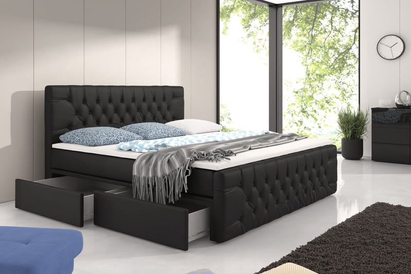 Velluto Sängpaket Förvaringssäng 180x200 cm - + Fler utföranden - Komplett sängpaket - Sängar med förvaring - Dubbelsäng